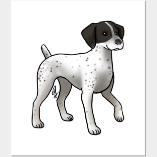 Dog - German Shorthaired Pointer - Black White Ticked Posters and Art